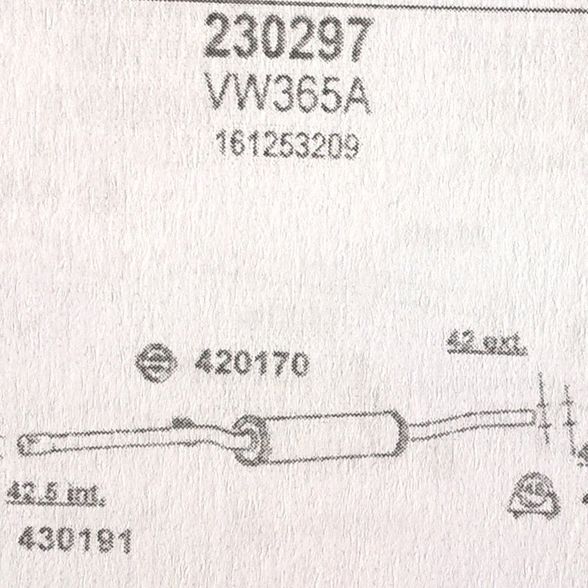 TOBA ESAPAMENT Intermediara VOLKSWAGEN CADDY, 1,5, 1,6, 83-85