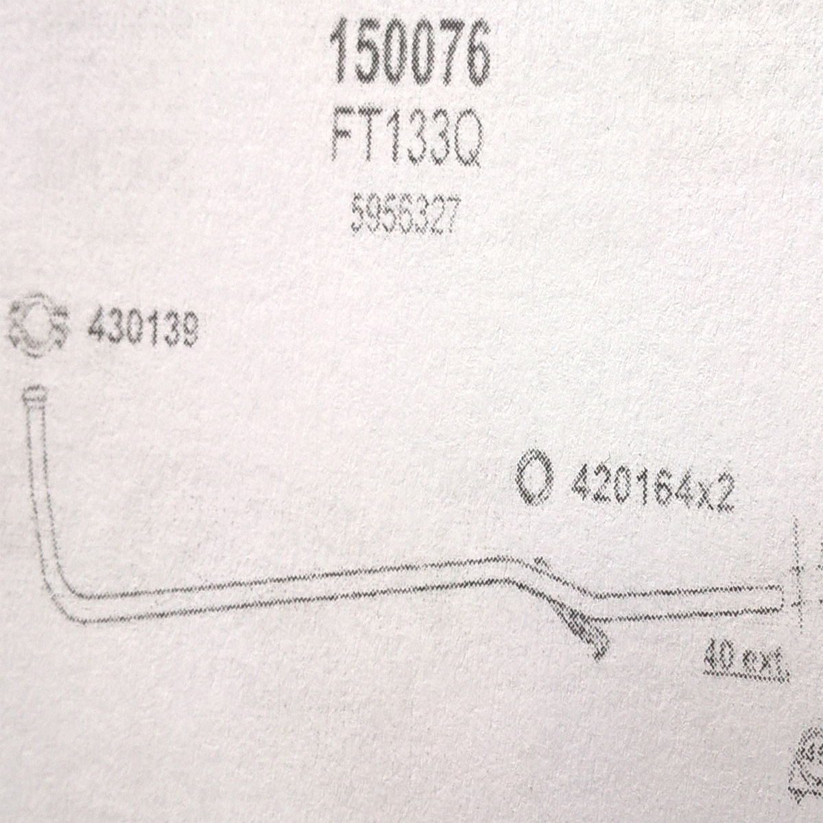 TOBA ESAPAMENT Teava intermediara FIAT UNO 45, 1,0, 82-89